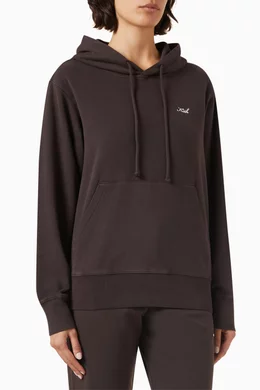 Buy Kith Brown Fallon Cropped Hoodie in Cotton fleece For Women Online Ounass Bahrain