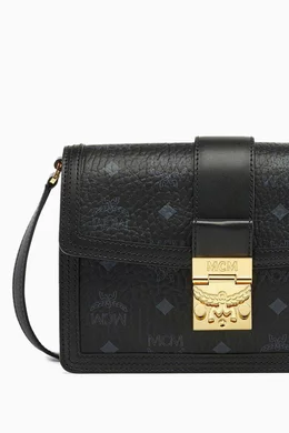 Buy MCM Black Small Tracy Shoulder Bag in Visetos For Women Online Ounass Bahrain