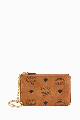 Buy MCM Brown Key Pouch in Visetos For UNISEX Online Ounass Bahrain