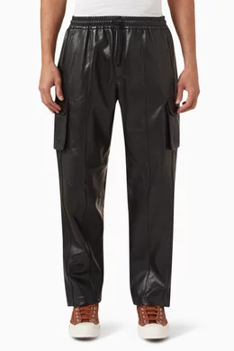 Buy Kith Black Sennet II Cargo Pants in Leather For Men Online Ounass Bahrain