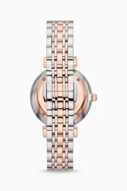Armani watch two tone cheap