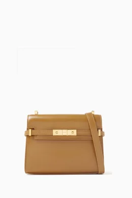 Buy SAINT LAURENT Brown Mini Manhattan Shoulder Bag in Box Leather For Women Online Ounass Bahrain