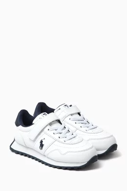 Buy Polo Ralph Lauren White Child Train 89 Sneakers in Faux Leather For Boys Online Ounass Bahrain