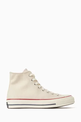 Buy Converse Neutral Chuck 70 High top Sneakers in Canvas For Women Online Ounass Bahrain