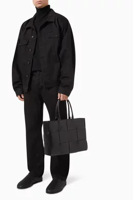 Buy Bottega Veneta Black Medium Arco Tote Bag in Leather For Men Online Ounass Bahrain
