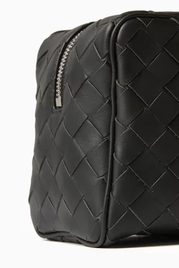 Buy Bottega Veneta Green Travel Pouch in Intrecciato Leather For Men Online Ounass Bahrain