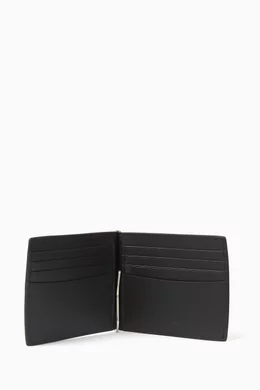 Buy Bally Black Money Clip Bi fold Wallet in Calf Leather For Men Online Ounass Bahrain