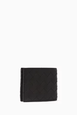 Buy Bottega Veneta Black Bi fold Wallet in Intrecciato Leather For Men Online Ounass Bahrain