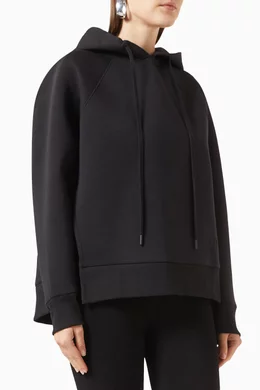 Buy Victoria Beckham Black Oversized Hoodie in Neoprene For Women Online Ounass Bahrain