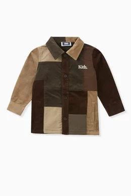 Buy Kith Green Blocked Cord Morgan Jacket in Corduroy For Boys Online Ounass Bahrain