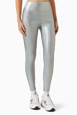 Buy Heroine Sport Silver Marvel Leggings in Metallic nylon For Women Online Ounass Bahrain