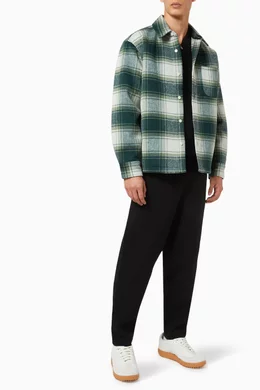 Buy Kith Green Ginza Shirt in Wool For Men Online | Ounass