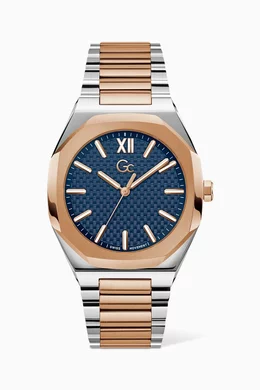Buy GC Blue Coussin Sleek Quartz Stainless Steel Watch 42mm For Men Online Ounass Bahrain
