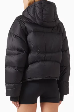 Buy Kith Black Wynne Crop Puffer Jacket in Nylon For Women Online Ounass Bahrain