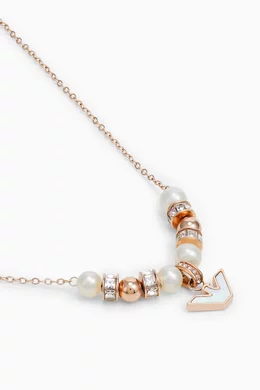 Buy Emporio Armani Rose Gold Sentimental Necklace in Stainless Steel For Women Online Ounass Bahrain