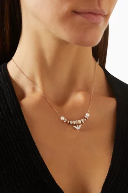 Armani rose gold necklace online