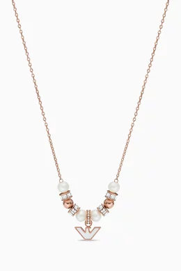 Buy Emporio Armani Rose Gold Sentimental Necklace in Stainless Steel For Women Online Ounass Bahrain