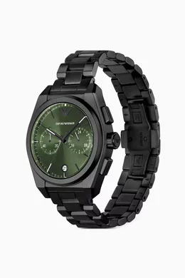Buy Emporio Armani Black Frederico Chrono Watch 43mm For Men Online Ounass Bahrain