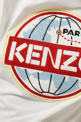 Buy KENZO Neutral Kenzo World T shirt in Cotton jersey For Women Online Ounass Bahrain
