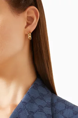 Buy Gucci Gold GUCCI Letter Hoop Earrings in Metal For Women Online Ounass Bahrain