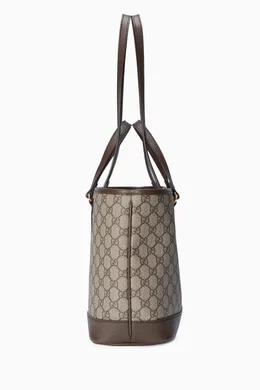 Buy Gucci Brown Ophidia Mini Tote Bag in GG Supreme Canvas For Women Online Ounass Bahrain