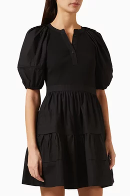 Buy Ulla Johnson Black Amelia Mini Dress in Cotton For Women Online Ounass Bahrain