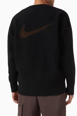 Buy Nike Black Tech Pack Logo Sweater in Polyester Blend Knit For Men Online Ounass Bahrain