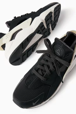 Nike air huarache black leather cheap