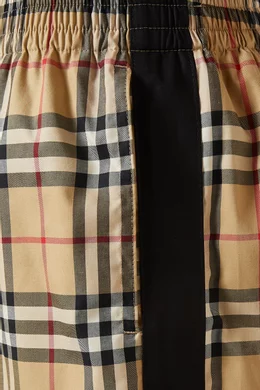 Buy Burberry Neutral Vintage Check Shorts in Cotton For Women Online Ounass Bahrain