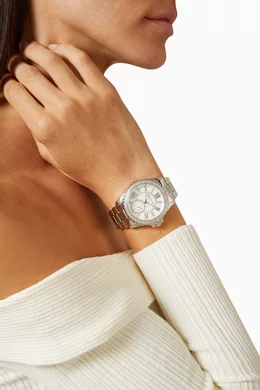 Michael kors silver sparkle watch shop