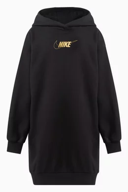 Nike hoodie dress black outlet