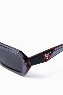 Buy Prada Blue Irregular Sunglasses in Acetate For Women Online Ounass Bahrain