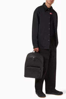 Buy Coach Black Charter Backpack in Polished Pebble Leather For Men Online Ounass Bahrain