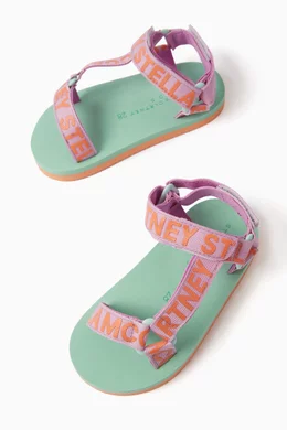 Stella mccartney logo sandals hot sale