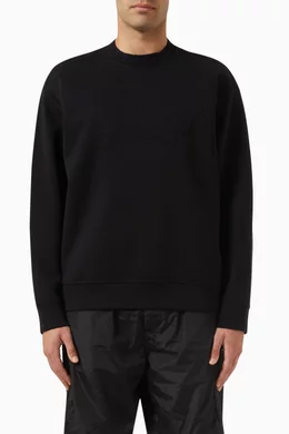Emporio armani embossed logo sweatshirt store