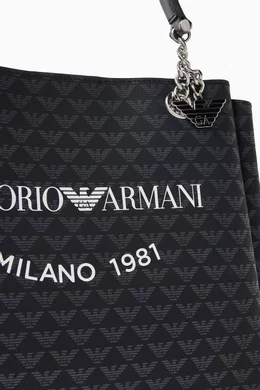 Emporio armani logo tote bag discount
