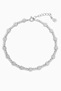 Buy KHAILO SILVER Silver Crystal Bracelet in Sterling Silver For Women Online Ounass Bahrain