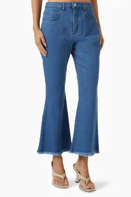 Flare leg capri jeans shop