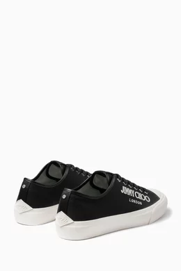 Buy Jimmy Choo Black Palma M Logo Sneakers in Canvas For Men Online Ounass Bahrain