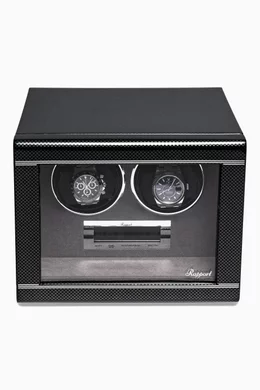 Buy Rapport Black Formula Duo Watch Winder in Carbon For UNISEX Online Ounass Bahrain
