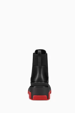 Buy Christian Louboutin Black Marchacroche Dune Ankle Boots in Leather For Women Online Ounass Bahrain