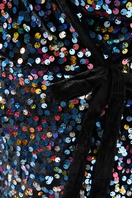 Buy Y.A.S Black Yaskillo Wrap Dress in Sequins For Women Online Ounass Bahrain
