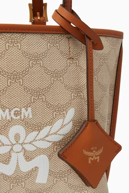 Buy MCM Neutral Large HImmel Tote Bag in Canvas For Women Online Ounass Bahrain
