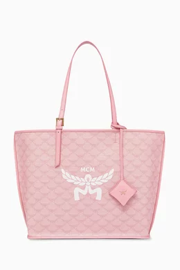 Mcm rose gold tote hot sale