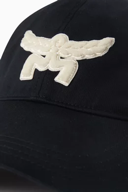 Buy MCM Blue Essential Logo Baseball Cap in Cotton twill For UNISEX Online Ounass Bahrain