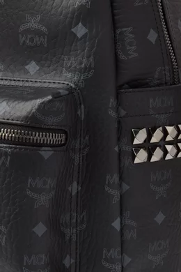 Mcm black medium backpack outlet