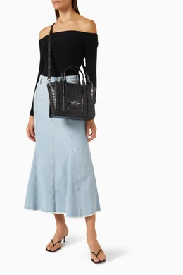 Marc jacobs embossed leather tote bag discount