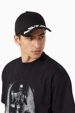 Buy 44 Label Group Black x Anyma Logo Baseball Cap in Cotton For Men Online  | Ounass Bahrain