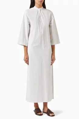 Buy Matteau White Relaxed Kaftan in Organic Cotton For Women Online Ounass Bahrain