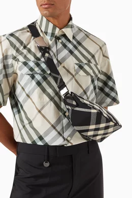 Burberry check messenger bag outlet